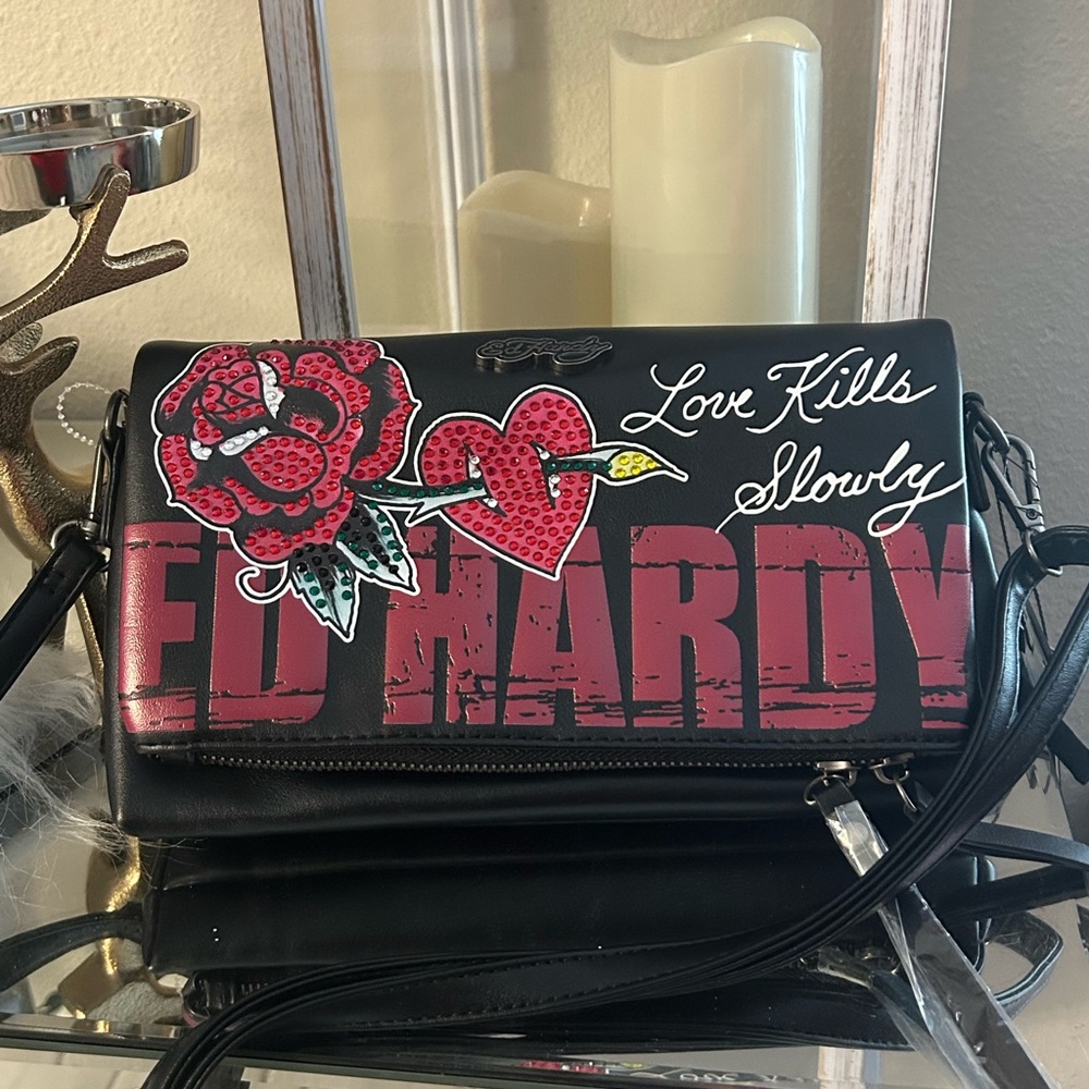 Ed Hardy clutch crossbody bag